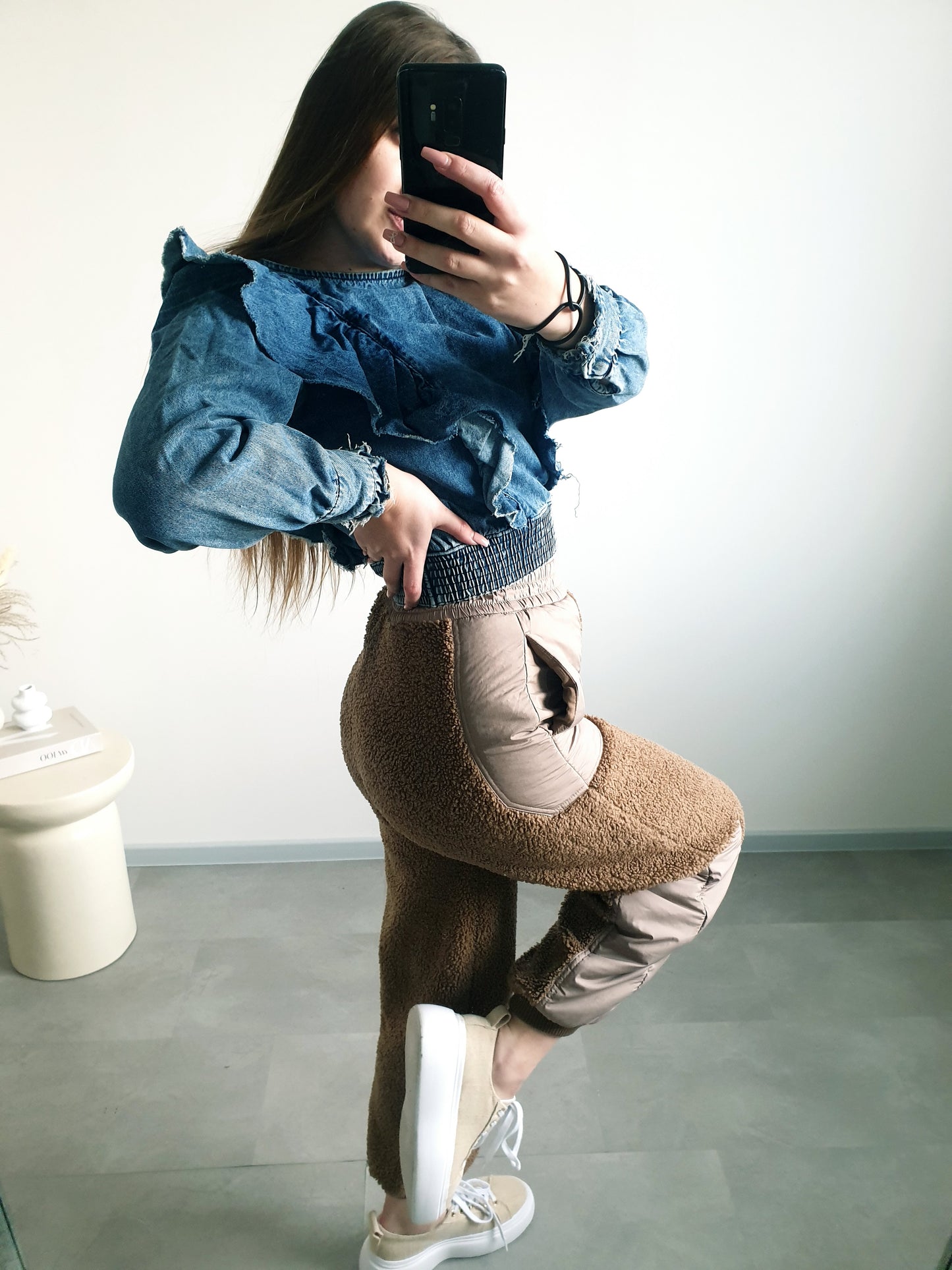 Štýlové teddy nohavice XS