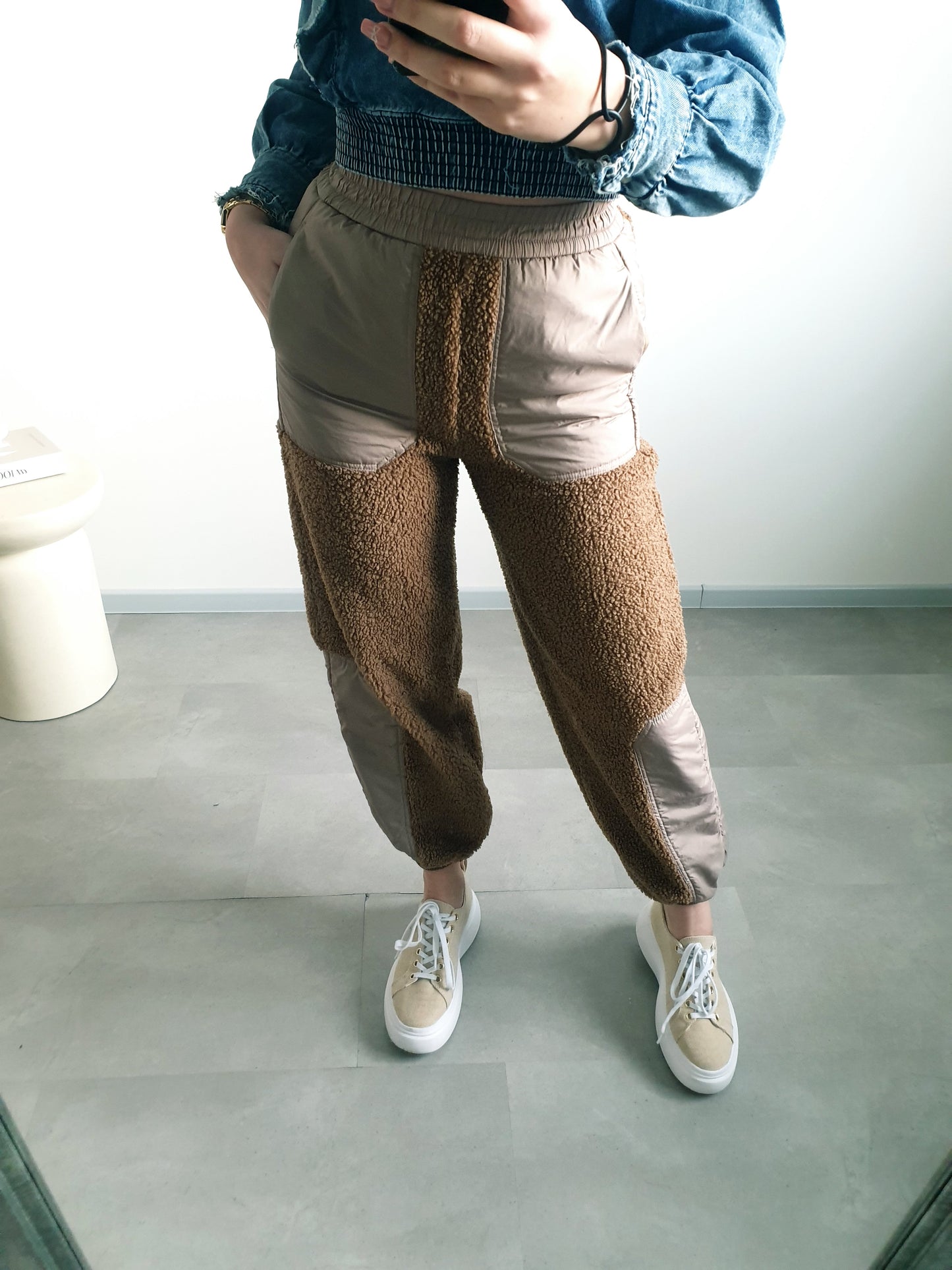 Štýlové teddy nohavice XS