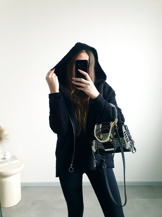 Čierna bundička/mikina L