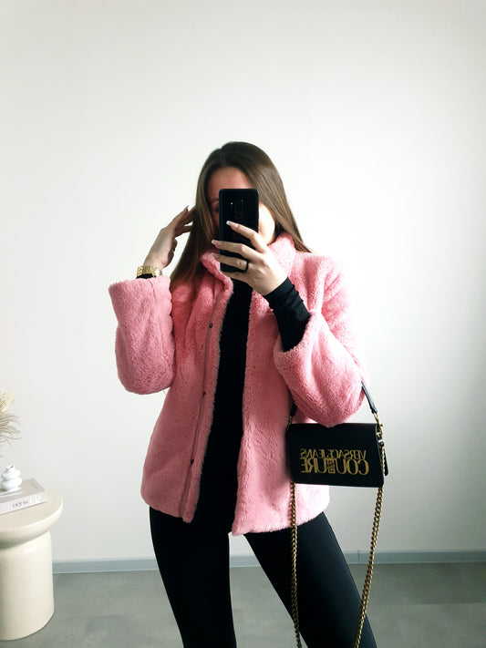 Ružový kožúšok XS