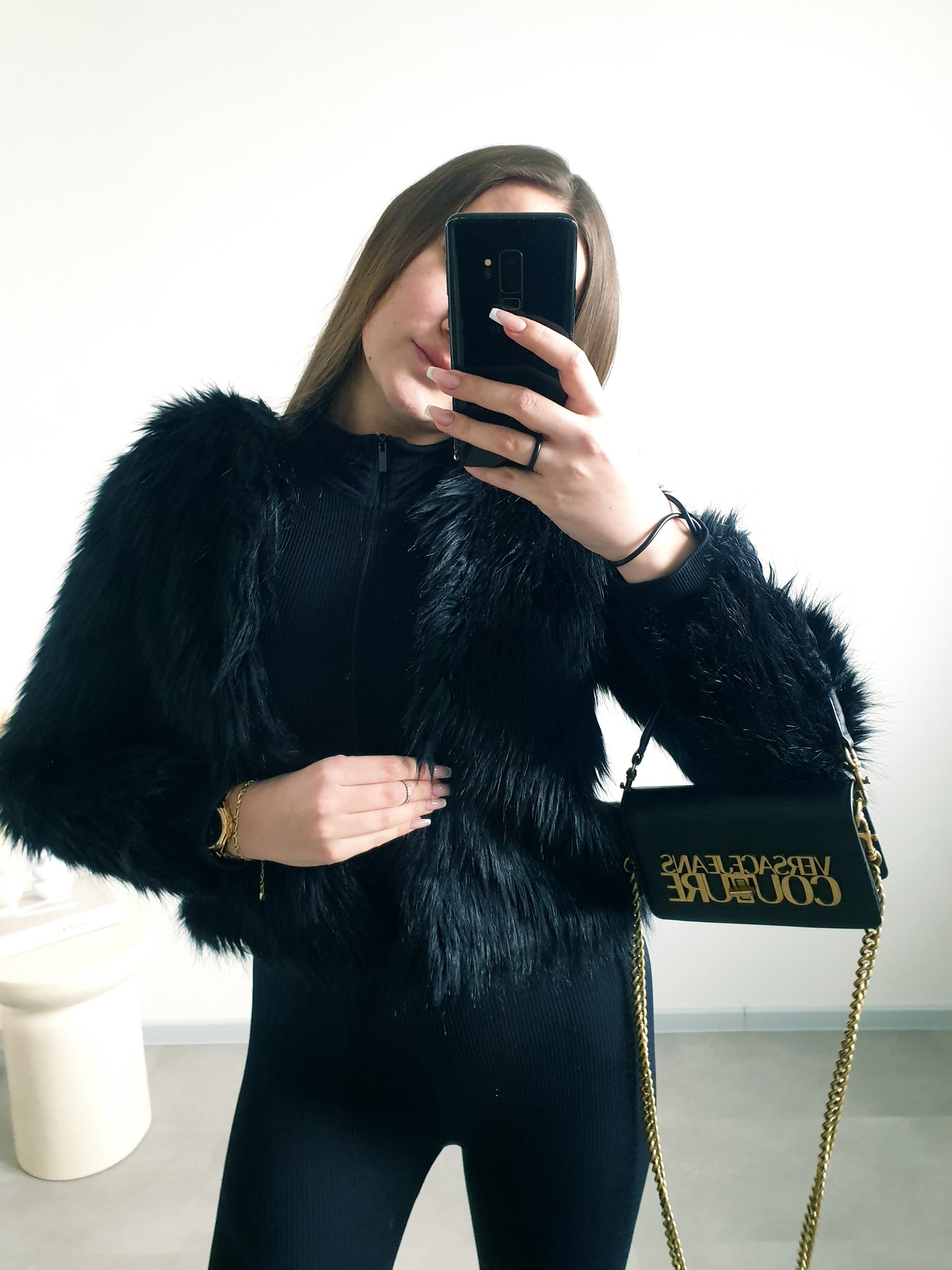 Čierny kožúšok XXS